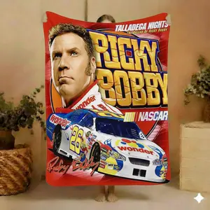 Racing Car Blanket, Funny Movie Inspired Throw Blanket, Cozy Soft Flannel Blanket, Gift for Racing Fans, Bedroom Sofa Decor