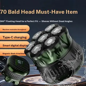 Wk-5812 7D Razor Blade, 360° Men's Hair Trimmer, Wet/dry Waterproof Design, Ideal for Face Grooming, Durable & Efficient, Waterproof Rechargeable Cordless Shaver