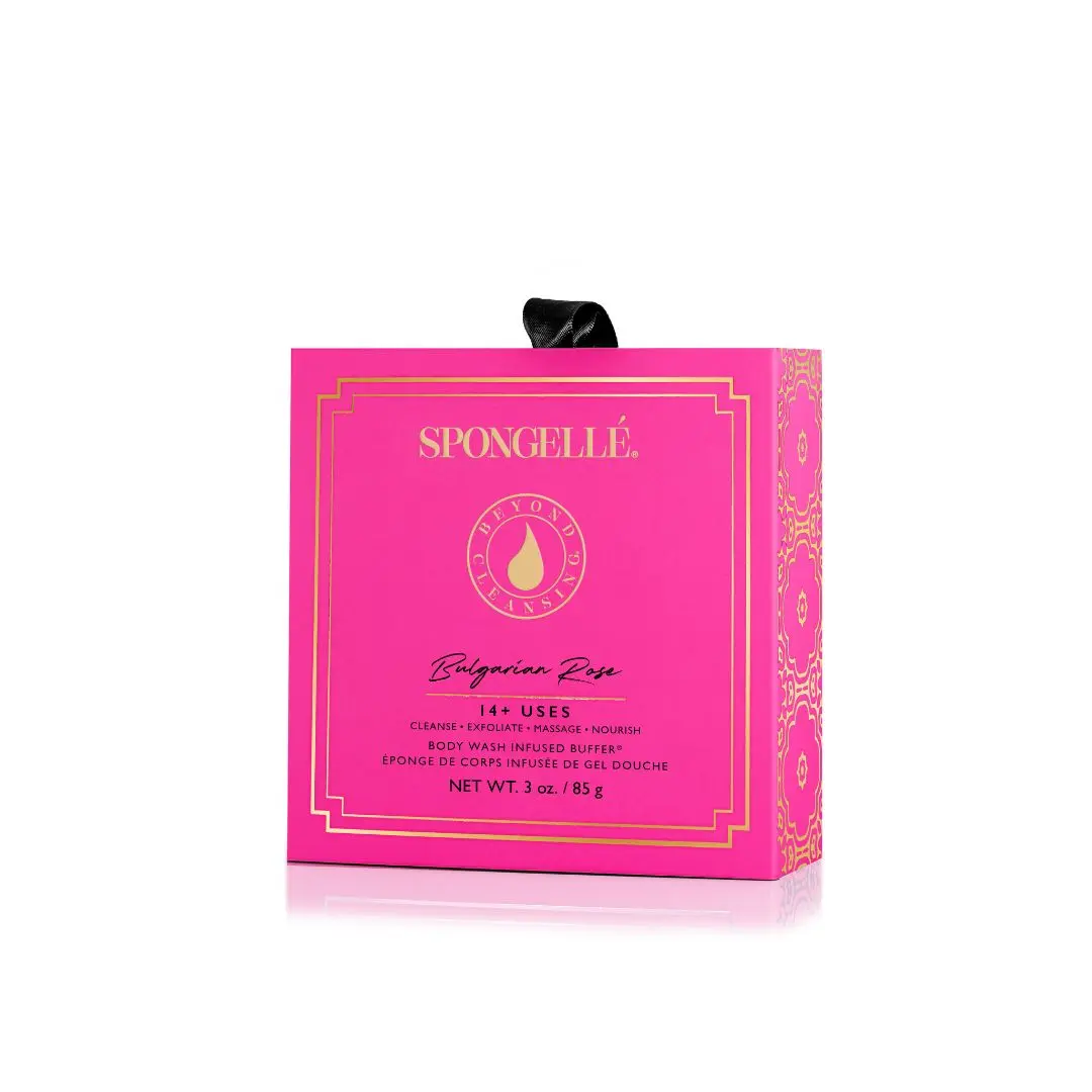 Bulgarian Rose | Boxed Flower Body Wash Infused Bath Sponge