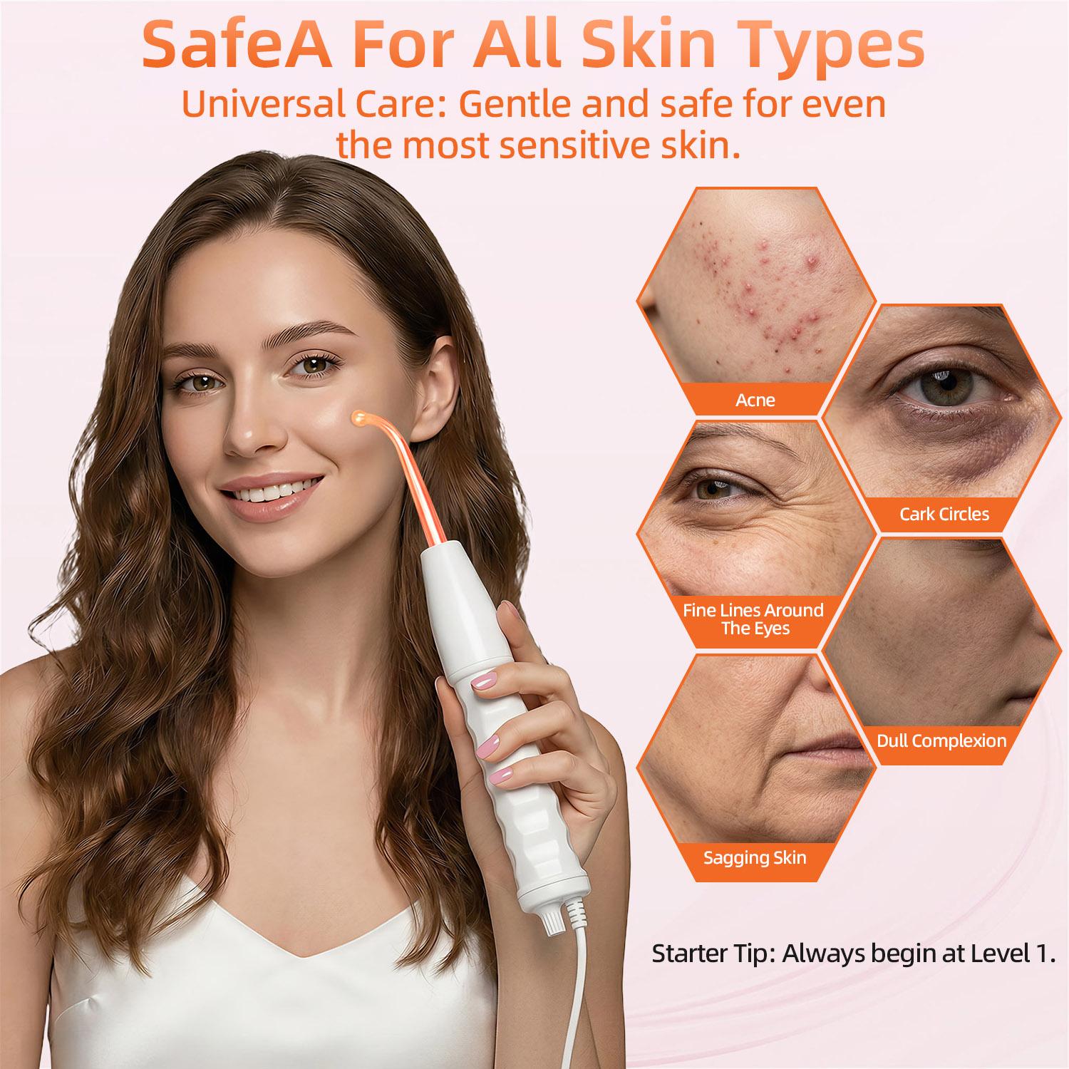 Cotsoco 4-in-1 High Frequency Electrode Wand, Professional Skincare Tools for Women, Comfort Face Bar Electric Massager, Skin Care Gift Cotsoco 4-in-1 High Frequency Electrode Wand, Professional Skincare Tools for Women, Comfort Face Bar Electric Massager, Skin Care Gift