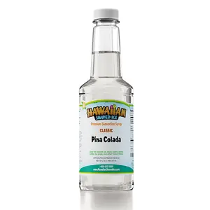 Hawaiian Shaved Ice Syrup Pint, Pina Colada Flavor, Great For Slushies, Italian Soda, Popsicles, & More, No Refrigeration Needed, Contains Nuts, Soy, Wheat, Dairy, Starch, Flour, or Egg Products