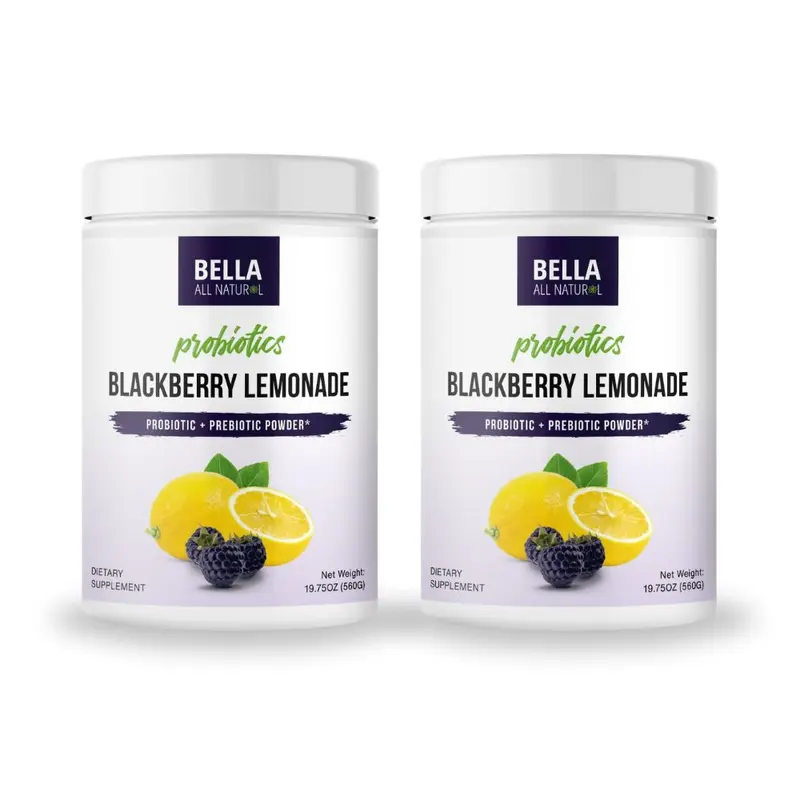 2 Pack Bella All Natural Probiotics Blackberry Lemonade