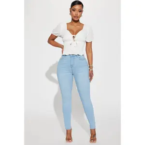 Alaia High Rise Stretch Skinny Jeans - Light Wash