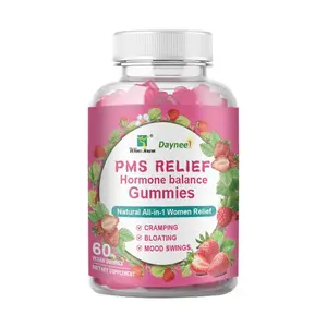 Wins Town PMS Relief Hormone Balance Gummies for Menstrual Cramp Relief & Menopausal Support 60 Count Anti Aging Antioxidant Supplement