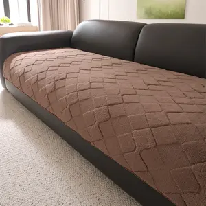 Modern Plush Diamond-Pattern Quilted Sofa Cover, Dustproof, Soft & Pet-Friendly Polyester Protector for Single-Seat to L-Shaped Couches Sofa Couch Covers, Sofa Slipcover