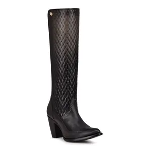 Cuadra Women's Santana Black Embroided Leather Boot
