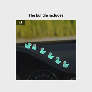 6pcs Luminous Duck Cute Car Interior Dashboard Decoration