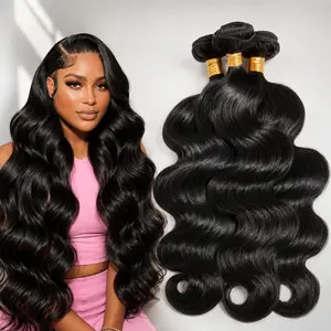 Human Hair Bundles Natural Color, Soft Full Weave Hair Extensions for Women