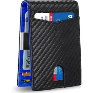 Men's Multifunctional Ultra-Thin Microfiber Rfid Shield Wallet, Dual-Fold Wallet ID Credit Card Holder, Simple Front Pocket Design, Large Capacity, Rfid Blocking Bifold