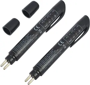 Brake Fluid Liquid Tester Pen,2PCS DOT 3 DOT 4 DOT 5.1 Brake Fluid Liquid Tester Pen, Car Diagnostic Testing Tool with 5 LED Indicators, Hydraulic Fluid Liquid Oil Moisture Analyzer