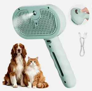 3-in-1 Pet Steam Brush – Cat & Dog Hair Brush with Comb and Steam Sprayer for Grooming