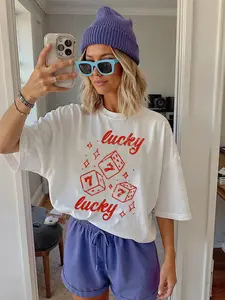 Victoria Maxwell, Vintage&Comfortable Shirt, Lucky 777 Red Tee, Comfort Colors Graphic Tee, Trendy Aesthetic Vintage Inspired Shirt, Lucky Girl, Better Luck Next Time