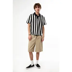 Pacsun Men's Shade Striped Knit Polo Shirt