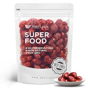 NESTLADY Jujube Date, Red Date, 100% Natural, Improve sleep, Health Snack, Dried Fruit, Sweet and Chewy Net weight: 454g (1LB),Packed in USA…