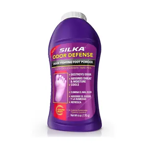 SILKA Odor Fighting Foot Powder & Shoe Deodorizer with Corn Starch Powder, Talc & Cooling Beads - 6 Oz - Footwear, Comfort