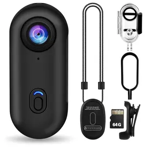 4K Thumb Action Camera, Tiny Size, Mount Anywhere, Small Body Camera with Spring Clip, Portable Vlogging, Hands-Free POV Recording, Helmet Cam for Cycling, Motorcycle