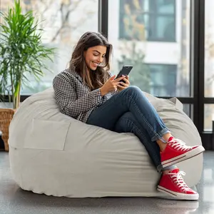 Bean Bag Chair, Oversized Beanbag for Gaming Reading Foam Filled Couch Furniture with Soft Removable Cover, Giant Comfy Sofa