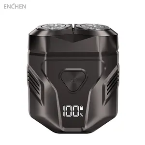 ENCHEN Portable Electric Shaver, Mini Electric Beard Shaver Waterproof & Comfortable Double-Ring Magnetic Cutter, One-Button Long Lasting for Travel & Daily Use