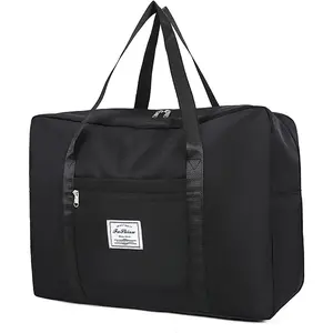 Travel Duffel Bag, for Spirit Airlines Personal Item Bag 18x14x8 Frontier Airlines Carry on Luggage Bag, Weekender Bag for Women and Men (A-Black)