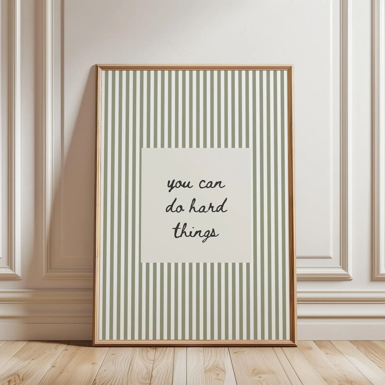 You Can Do Hard Things Inspirational Quote Minimalist Typography Wall Art Motivational Office Bedroom Decor Poster