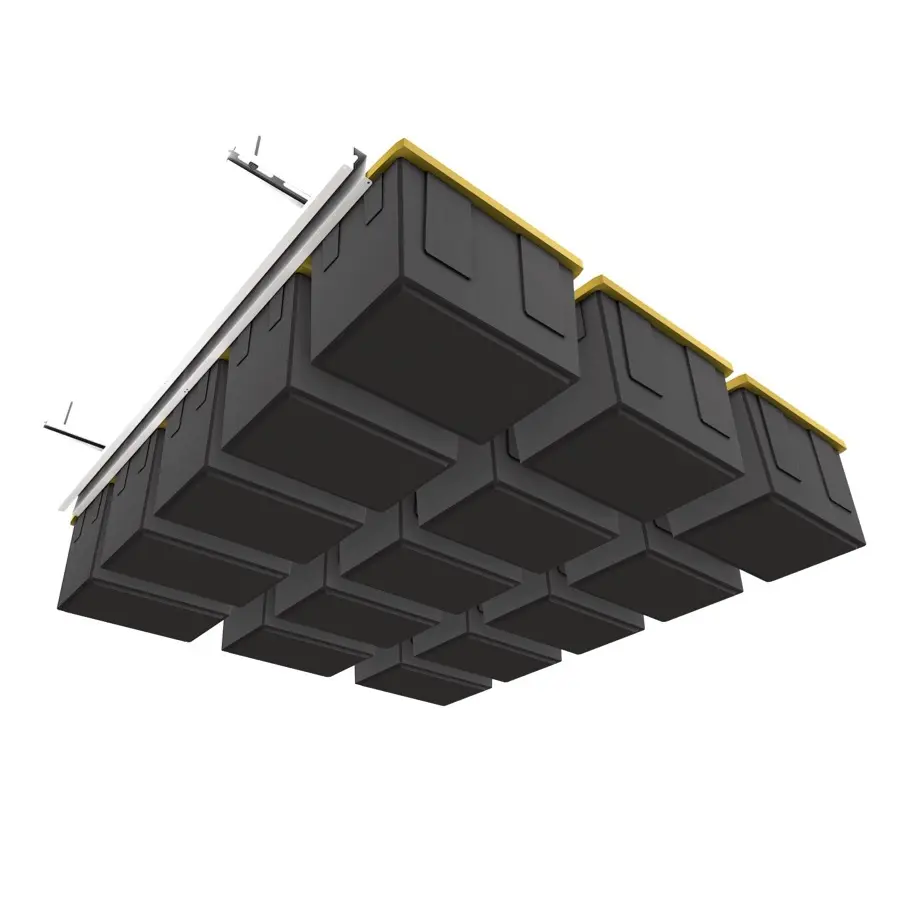 E-Z Glide Tote Slide PRO – Overhead Garage Storage Rack (Holds 9–12 Totes, 450 lbs)