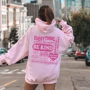 Everything will be okay, kind, positive, kind, mentally healthy, hooded sweatshirt, hooded sweatshirt
