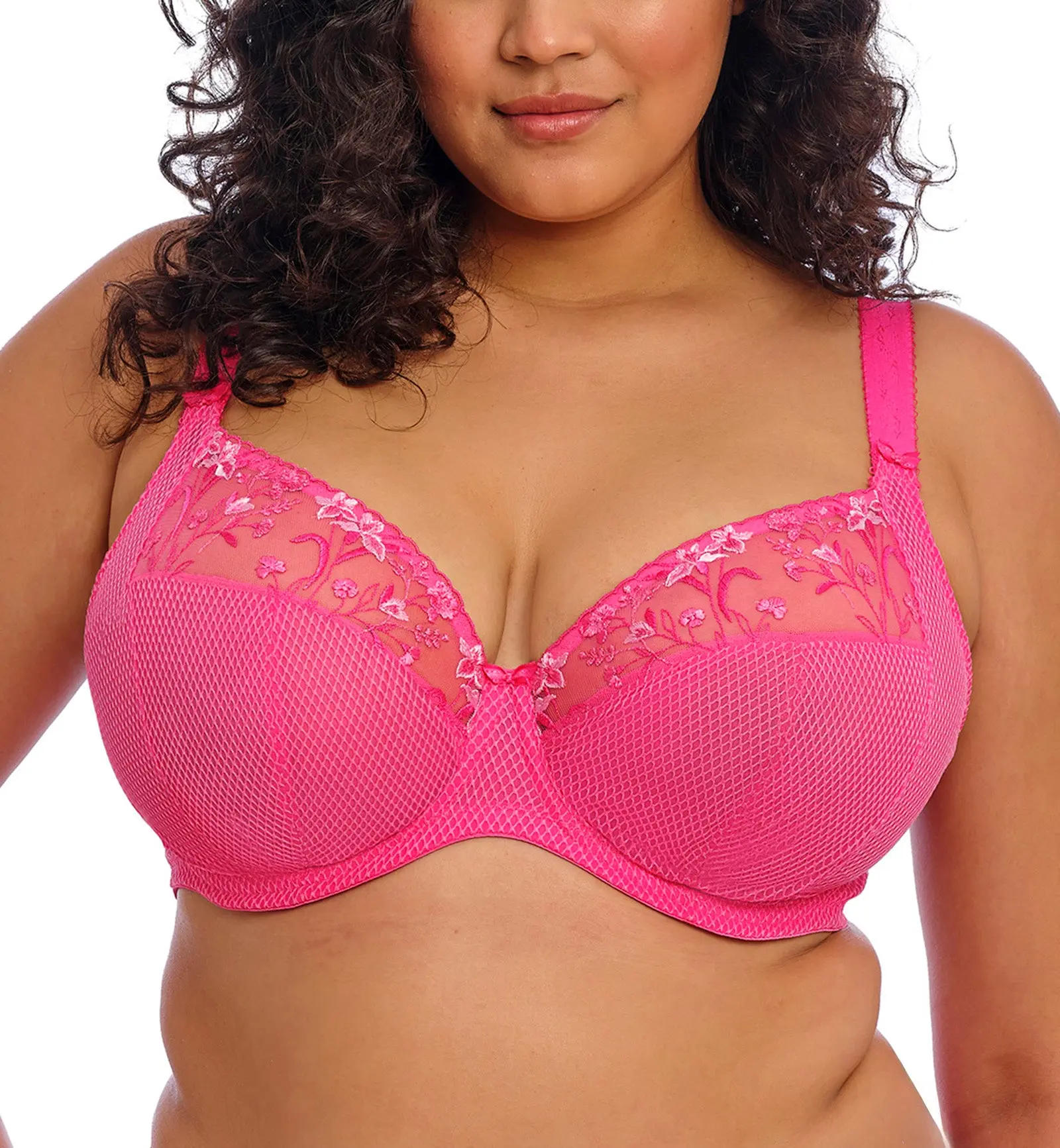 Elomi Charley Banded Plunge Underwire Bra (4380) - Pink