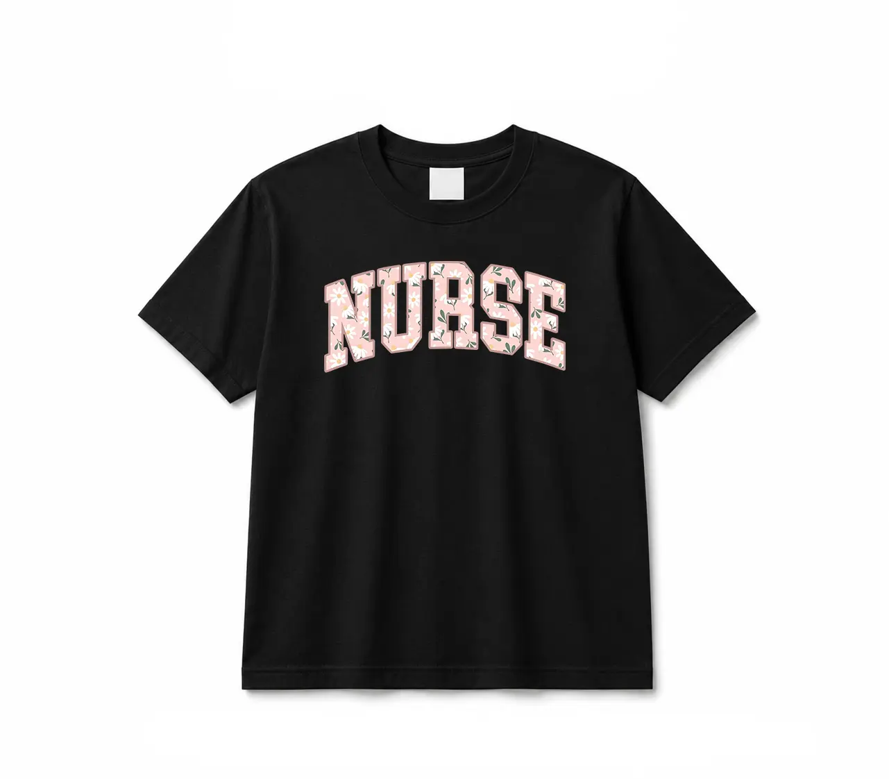 Nurse Floral Graphic Tee or Shirt - Stylish Nursing Uniform for Casual Outings and Daily Wear
