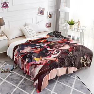Genshin Impact Hu Tao Artistic Throw Blanket - Wangsheng Director’s Thematic Design, Multiple Sizes for Anime Decor & Daily Use 251110