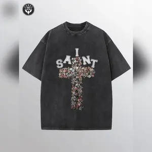 Saint Men'S Ed Cotton T-Shirt 100% Cotton Casual And Sporty Style Shirt T-Shirt Trendy And Fashionable Street Sty True F Everyday