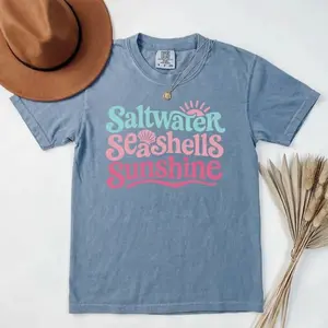Comfort Colors Beach Shirt for Women, Seashell Sunshine Summer T-Shirt, Trendy Coastal Vacation Tee, Cute Summer Outfit, Gift Idea