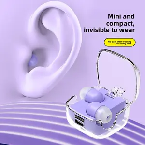 Mini Invisible Sleep Wireless Earbuds Bluetooth 5.4 Headphones with ANC Noise Cancelling 30H Playtime Tiny Earphones for Side Sleepers LED Display IPX4 Waterproof for Work Study Travel