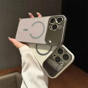 Slim Matte Magnetic Protective Case, Anti-Drop Cover with Integrated Lens and Screen Protector for iPhone 13 to 17 Series