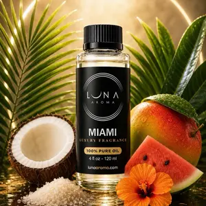 MIAMI 120ML Pure Natural Aroma Oil - Home Fragrance Freshener for Aromatherapy Diffusers, Relaxation, and Home Scenting