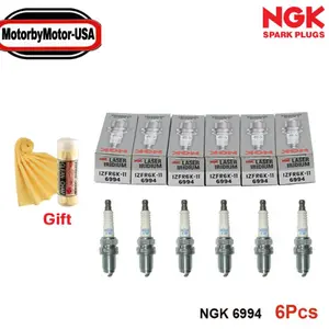 【Buy 1 Gift 1】NGK IZFR6K11 Laser Iridium Spark Plugs - 6PCS Set for Honda & Acura (6994) car  coat  play Ultra HD Wireless Carplay Stereo Handheld High-Resolution Thermal Camera Chrome Housing Halogen Taillight Set