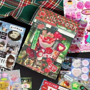 Japanese Ancient Comic Style Material Handbook, 45pcs/set Decorative Sticker, Art Stickers & Sticker Book, Office Stationery & Supplies, Diary Sticker