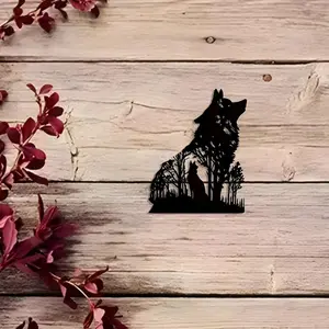 Wolf Design Wall Art, Metal Wall Decor, Art Wall Decoration, Wall Art Decor for Home Living Room Bedroom Office, Home Decor, Room Decor