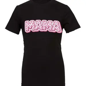 MAMA Graphic Tee – Pink Leopard Print Options