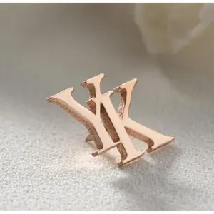 Custom Initials Name Lapel Pin- Letters Lapel Pin - Custom Initials Brooch - Personalized Name Brooch - Grooms Wedding Gift - Gifts For Him