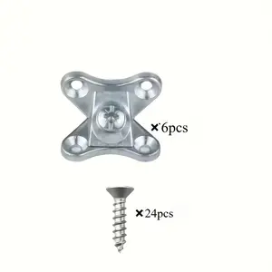 30 pieces of zinc alloy butterfly angle brackets, wooden board angle connectors, detachable angle support brackets, with screws - detachable supporting connectors for woodworking, furniture, drawers, cabinets and wardrobes,