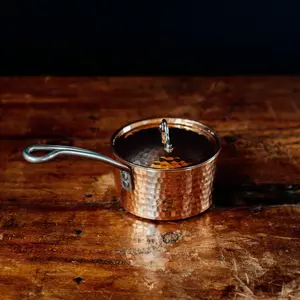 Petite French Copper Butter Pot With Lid - Cookware Pan
