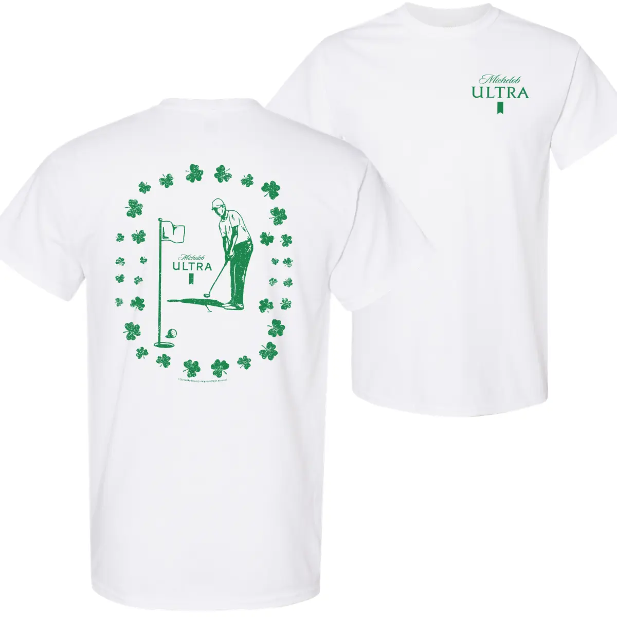 Michelob Ultra St. Patrick’s Day Golf T-Shirt – Irish Shamrock Golfer Graphic Tee, Lucky Clover Beer Lover Shirt, Unisex Gift for Golf Fans | st patrick’s day golf shirt | men's t shirts | men gifts | golf gifts |  gifts for men white soulja boy outfit 67