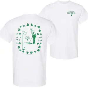 Michelob Ultra St. Patrick’s Day Golf T-Shirt – Irish Shamrock Golfer Graphic Tee, Lucky Clover Beer Lover Shirt, Unisex Gift for Golf Fans|st patrick’s day golf shirt|men's t shirts|men gifts|golf gifts|golfer gifts for men