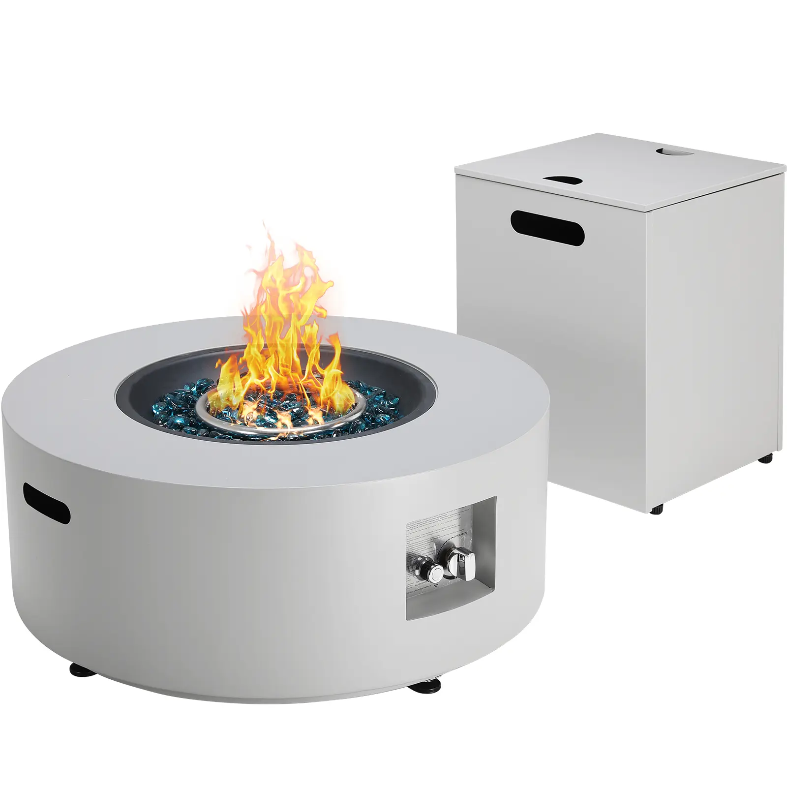 TLGREEN 30 in Propane Fire Pit Table Set,2 in 1 Round Patio Heater Table, 50,000 BTU, Adjustable Legs, Outdoor Gas Firepit, for Backyard, Garden,Pool,Balcony,    Patio Conversation Table for Deck, Porch, Outdoor Heating, BBQ Parties & Summer,deskmakeover