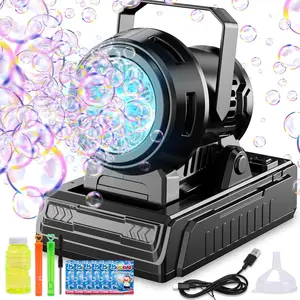 Automatic Bubble Machine 10 Holes Bubble Blower,45° Adjustable,Dual Power USB-C or 4 AA Batteries,Top-Fill Portable Bubble Maker for Outdoor Birthday Party Pool Wedding Camping