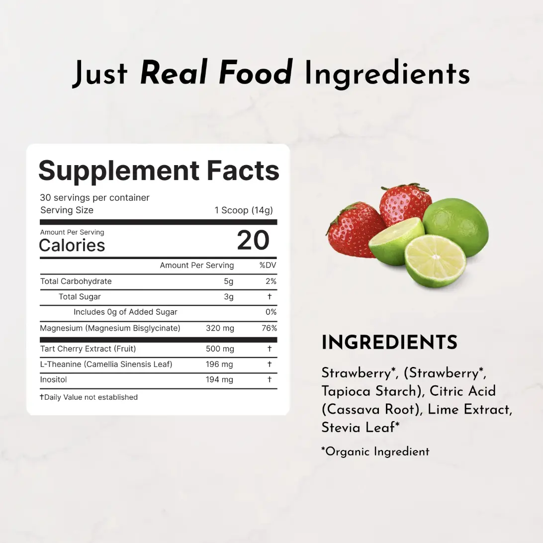 Just Ingredients Strawberry Limeade Nighttime Relax [30 servings