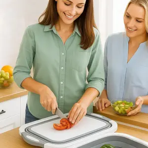 Collapsible Prep Tub, Multi-Purpose BBQ & Meal Prep Tub, Foldable Portable Storage Container for Outdoor Cooking, Kitchen Prep and Daily Use