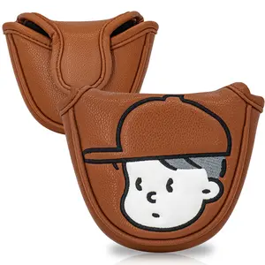 Boys' Style Pattern Golf Club Head Cover, Putter Head Cover & Golf Putting Cover, Protective Durable Accessory for Golf Enthusiasts