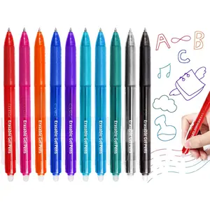 Erasable Pens, 10 Assorted Colors Retractable Gel Ink Pens, 0.7mm Fine Point Pens Erasable Pens Make Mistake Disappear, for Drawing Writing Planners and Crossword Puzzles