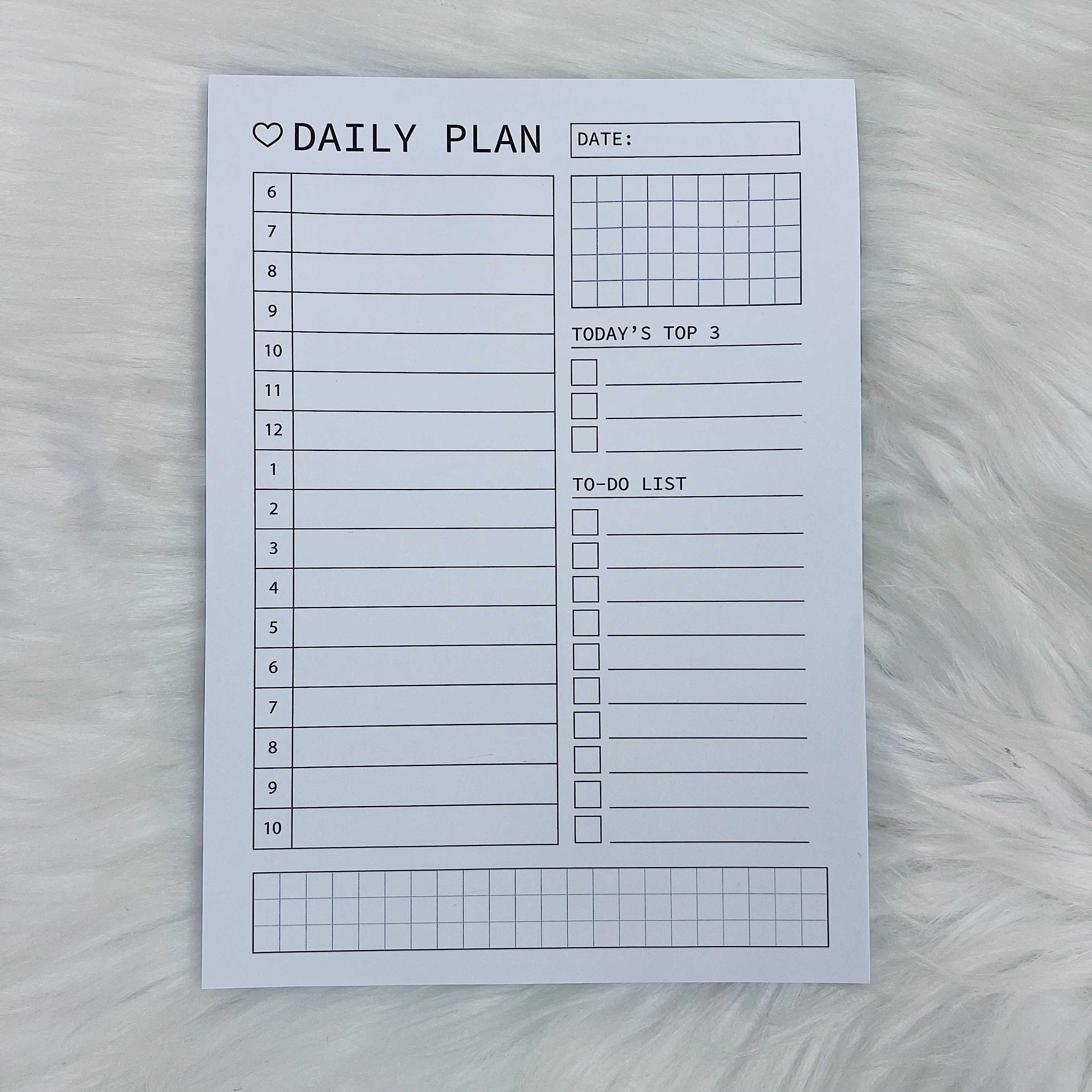 Daily Plans Sticky Notepad | B6 Size (5x7) Daily Plans Sticky Notepad | B6 Size (5x7)